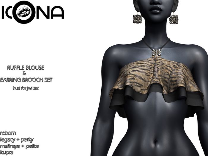 ICONA / RUFFLE BLOUSE & JWL SET -27