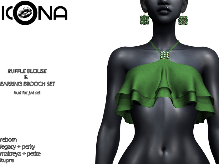 ICONA / RUFFLE BLOUSE & JWL SET -22