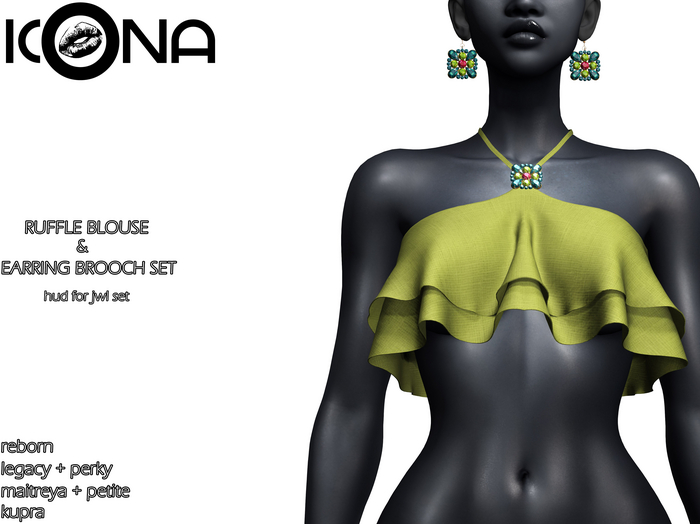 ICONA / RUFFLE BLOUSE & JWL SET -20