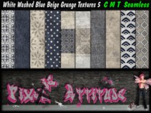 White Washed Blue Beige Grunge Textures 5