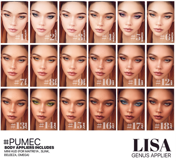[PUMEC]  -  RARE  3  --- LISA SKIN SET --- JUNE / JULY ---GENUS