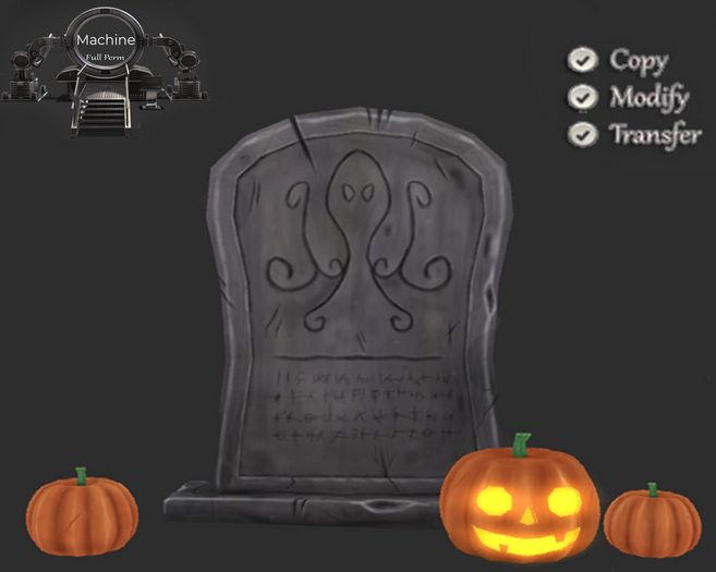 Machine  Full Perm  Halloween Tombstone