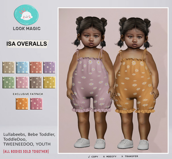 [Look Magic] Isa overalls_LB/TD/BB/TW/YOUTH (Fatpack)(add )