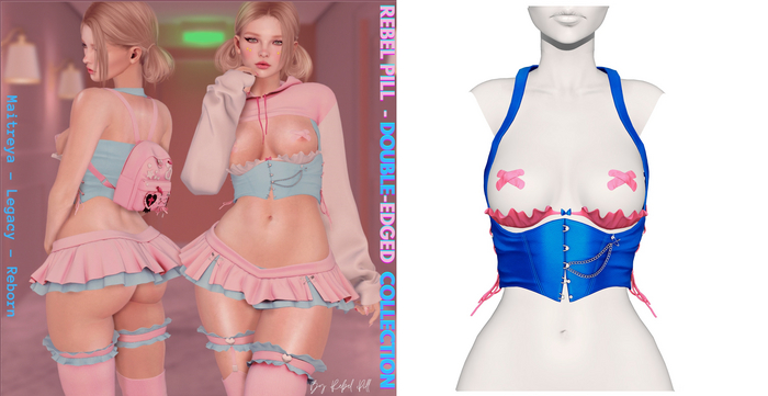 Rebelpill - Double-Edged Collection Vest Splashy Blue