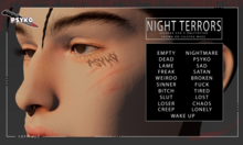 PSYKO // NIGHT TERRORS LEL EVO X FACE TATTOO