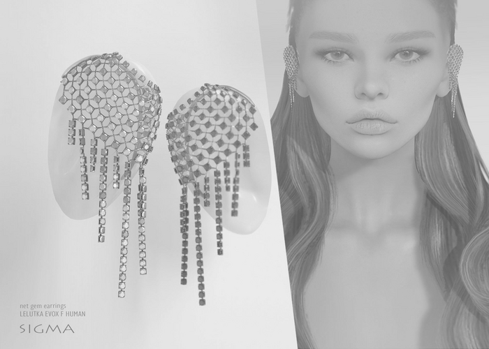 SIGMA Net gem earrings DEMO 