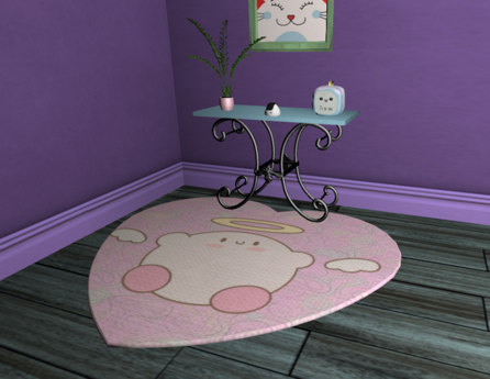 Puff Ball Rug Second Life Marketplace - Pink Angel Puffball Monster Rug (DEMO)