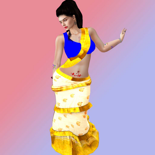 M S R Blue Blouse  Kerala 07 Design