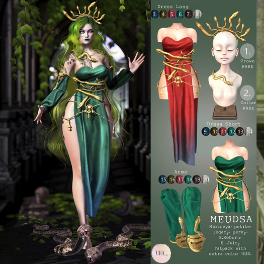 16. UNA. Meudsa Arms Ebody Green