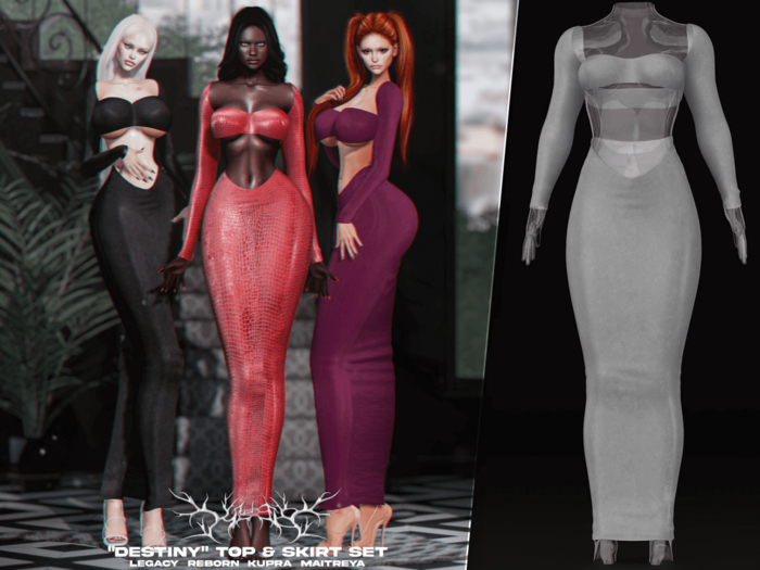 #Klubb "Destiny" Top & Skirt Set [Razor Blade]