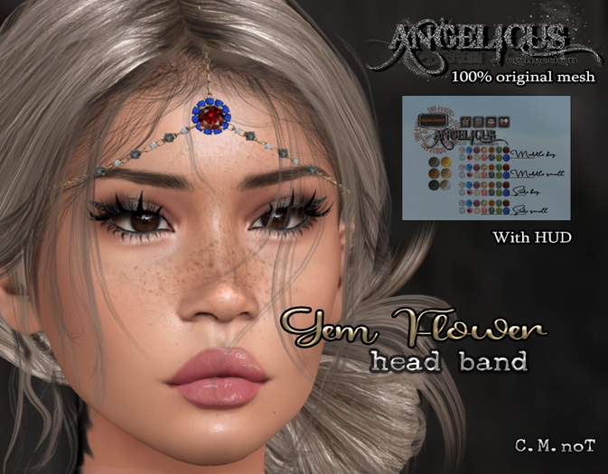 :ANGELICUS: Head band -Gem flower- 