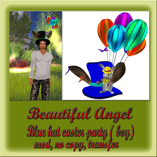 Easter blue party hat ( boy)