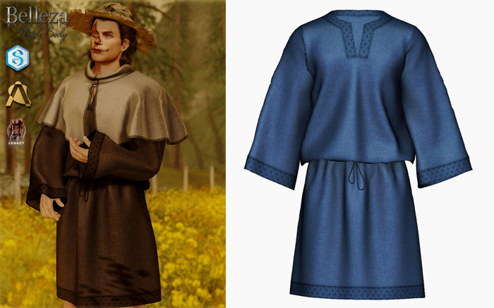 (Stitched) Scarecrow Tunic - Blue