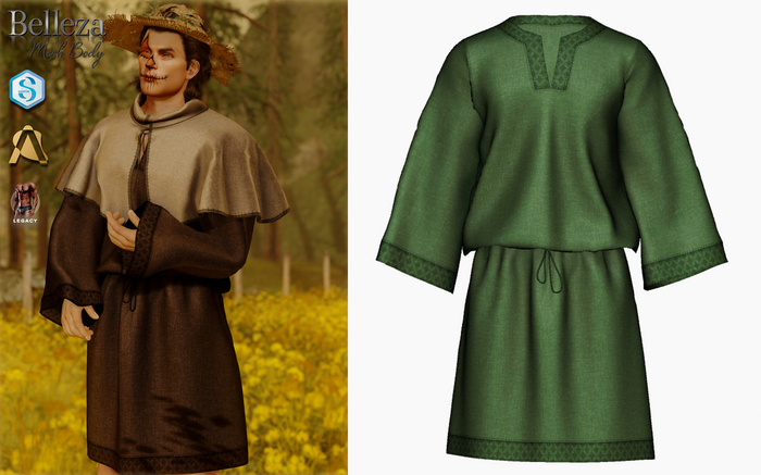 (Stitched) Scarecrow Tunic - Green