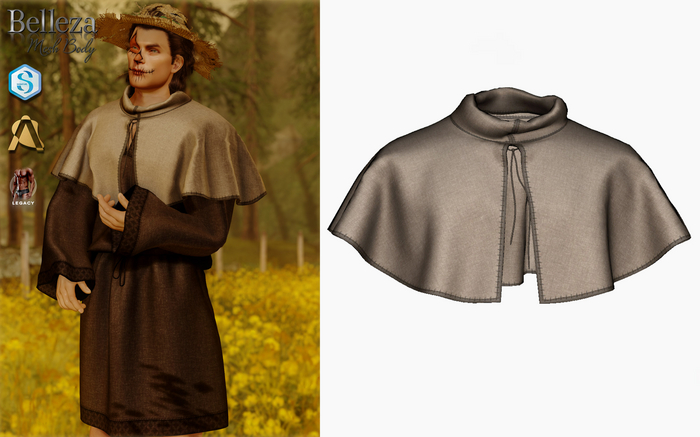 (Stitched) Scarecrow Cape - Beige