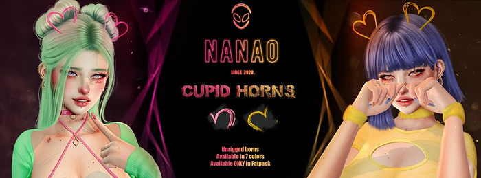 NANAO // Cupid Horns // No Rigged // ALL Colors / Mod+Copy(add)