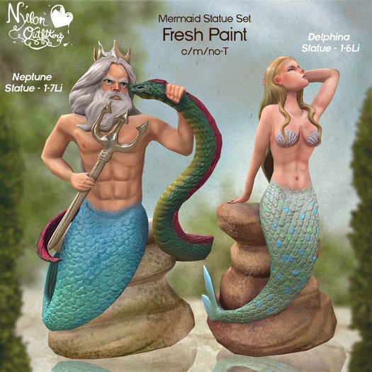 (NO) Mermaid Statues - Fresh painted