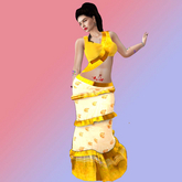 M S Yellow Gold Blouse  Kerala 19 Design