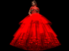 !!!  Ball Gown Exclusive Neon/Glow Style  !!! Red