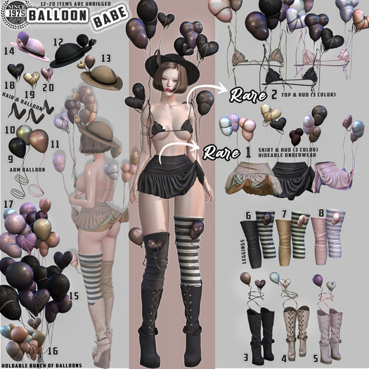 12.[Since1975] Balloon Hat Black