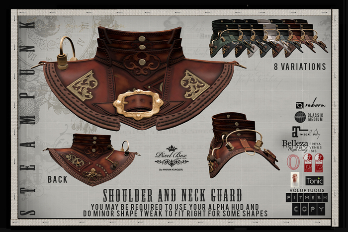 PIXEL BOX - Steampunk Shoulder Neck Guard
