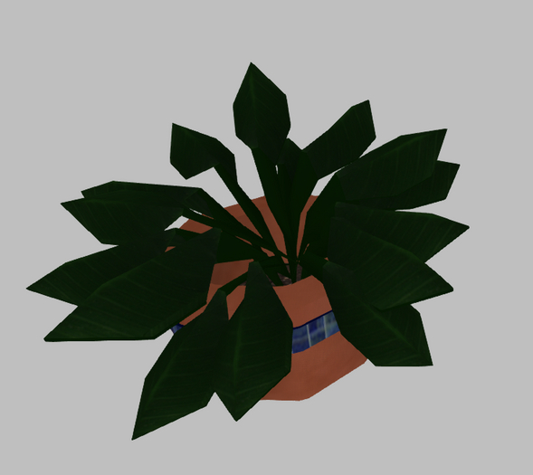 House Plant Blue Planter