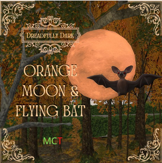 [DD] Orange Full Moon & Flying Bat