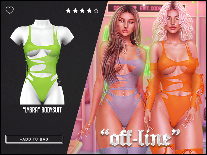 "Off-Line" x "Lybra" Bodysuit / Treuse