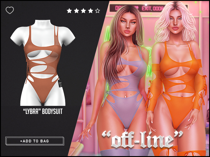 "Off-Line" x "Lybra" Bodysuit / Tan