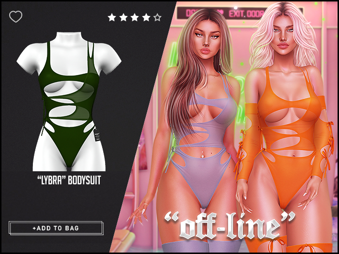 "Off-Line" x "Lybra" Bodysuit / Hunter