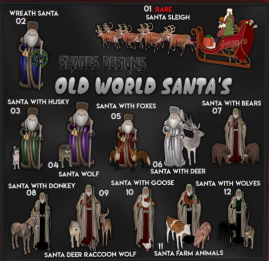 Second Life Marketplace - 01 OLD WORLD SANTA RARE