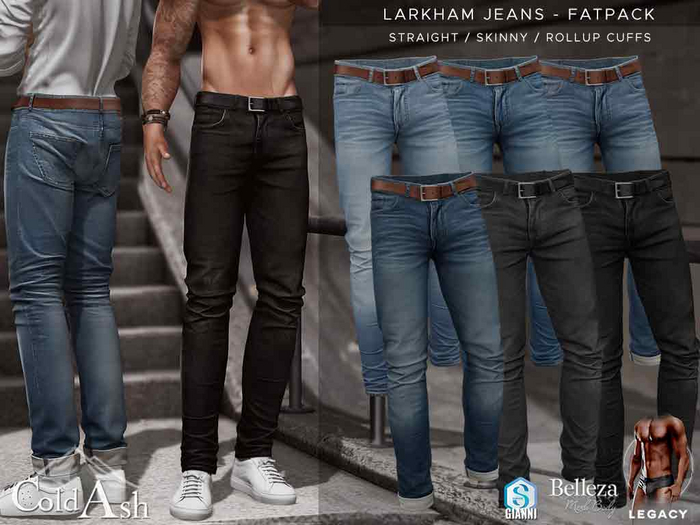 {COLD-ASH} Mens LARKHAM Jeans (FATPACK)