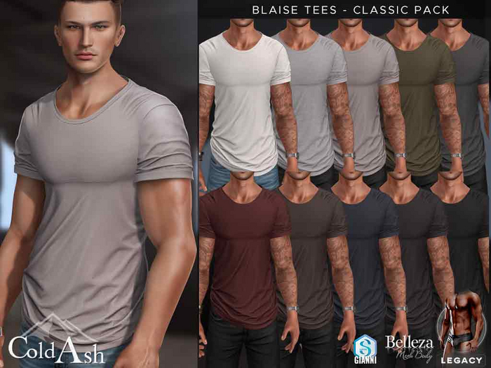 {COLD-ASH} Mens BLAISE Tee (Classic Pack)