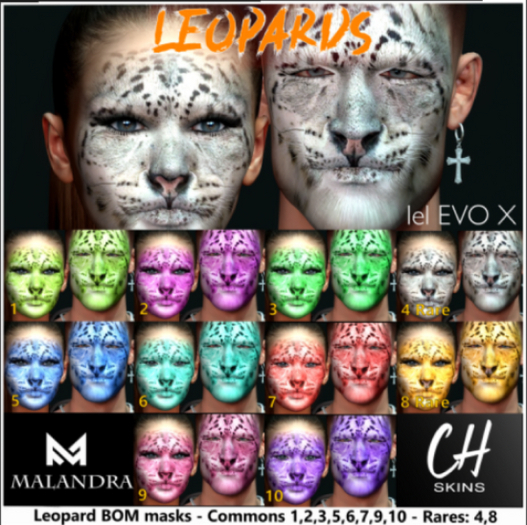 04 - Leopard tattoo WHITE RARE