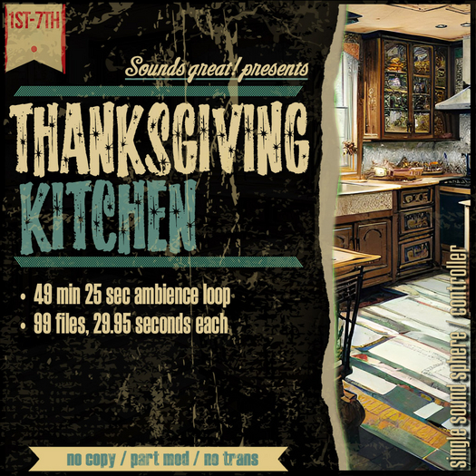 Sounds Great! Single Controller - Cozy Thanksgiving Kitchen