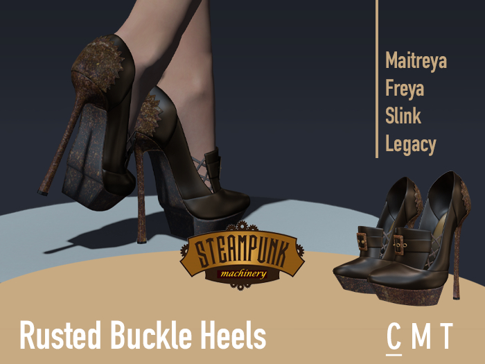 Steampunk Machinery - Rusted Buckle Heels