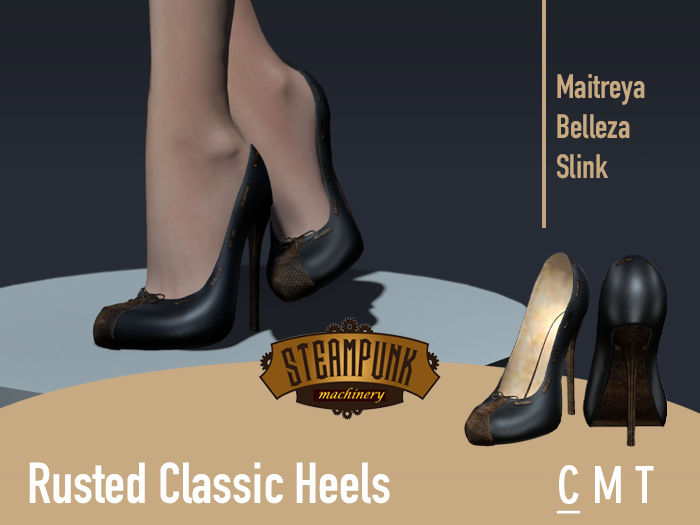 Steampunk Machinery - Rusted Classic Heels