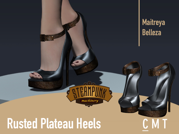 Steampunk Machinery - Rusted Plateau Heels