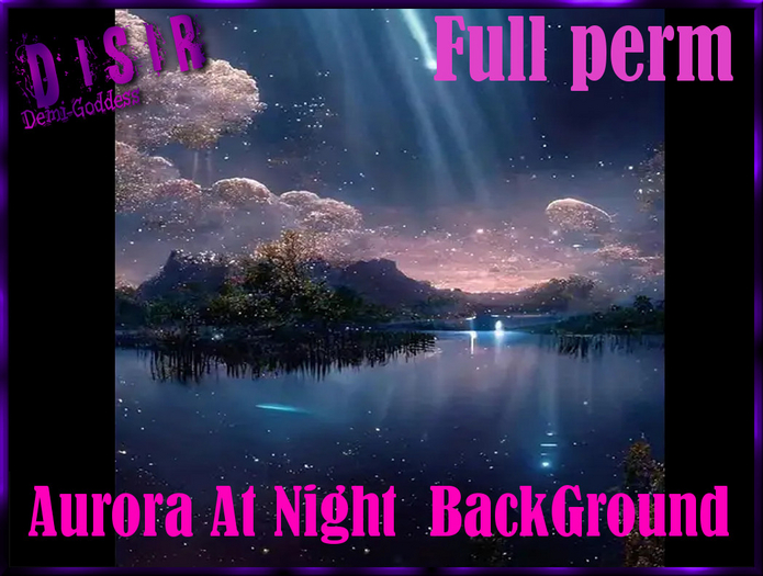 Aurora At Night  BackGround