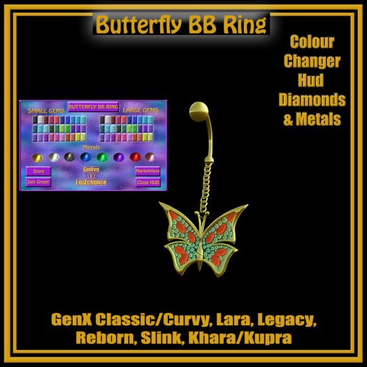 G&L Butterfly Belly Button Ring