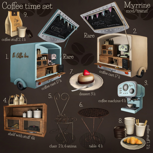 6. Myrrine. Coffee time coffee table