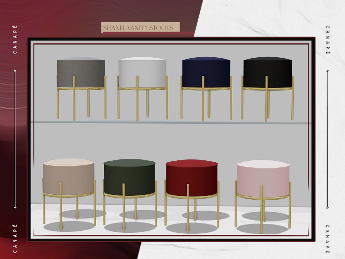 [Canape] Shanel Vanity Stools 