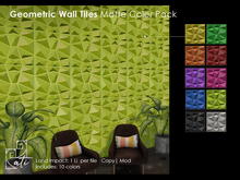 ati: Geometric wall tiles Matte pack_10 colors_wall panel