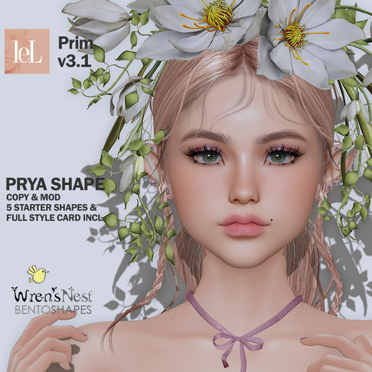 { wren's nest } Prya shape for LeLutka Prim v3.1