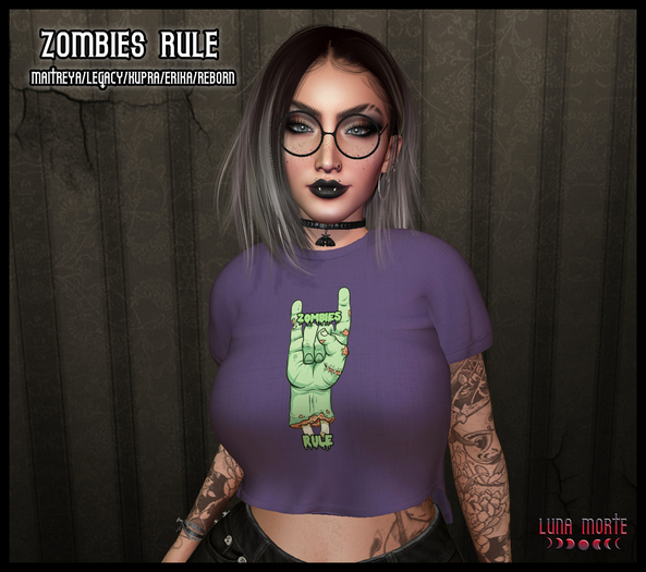 *Luna Morte* Zombies Rule T-Shirt (Add)