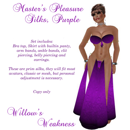 Master's Pleasure Silks Purple