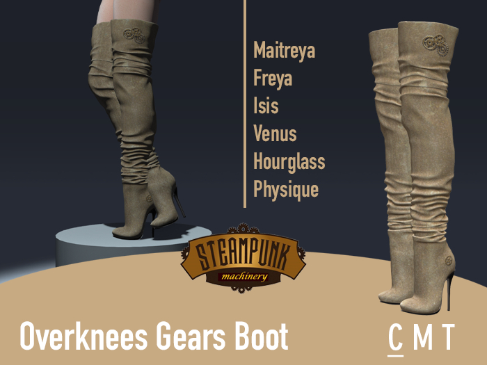 Steampunk Machinery - Overknees Gears Boots