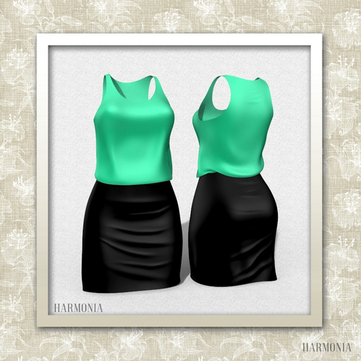 Green Black Mid Dress
