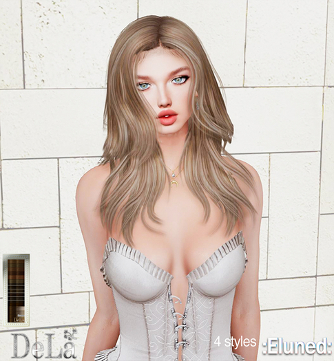 =DeLa*= Mesh Hair "Eluned" Browns