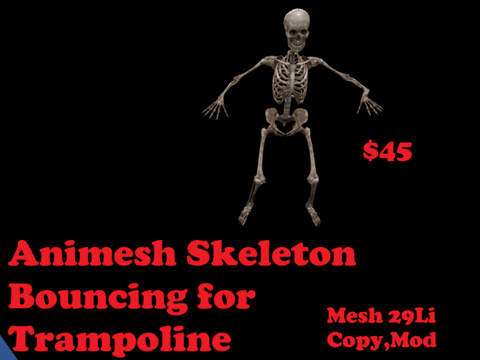 Animesh Skeleton Trampoline Bouncing